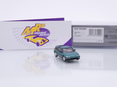 Preview: Minichamps 870161020 # Honda CR-X Baujahr 1987 " grünmetallic " 1:87