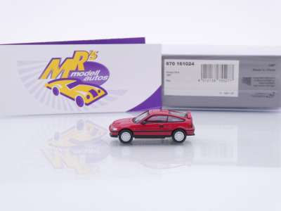 Preview: Minichamps 870161024 # Honda CR-X Baujahr 1987 " rot " 1:87