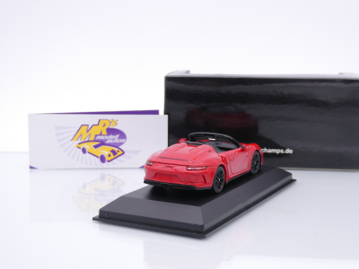 Preview: Minichamps 410061135 # Porsche 911 (991) Speedster Baujahr 2019 " indischrot " 1:43