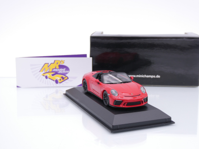 Preview: Minichamps 410061135 # Porsche 911 (991) Speedster Baujahr 2019 " indischrot " 1:43