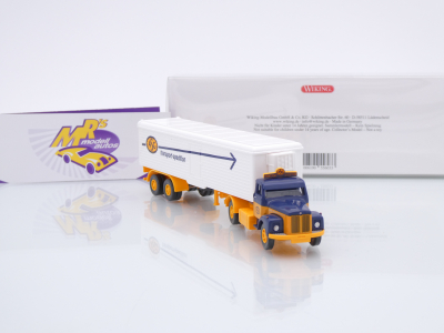 Preview: Wiking 0556 03 # Scania Hauber Kühlkoffer-Sattelzug Baujahr 1974-80 " ASG Spedition " 1:87