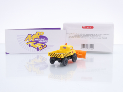 Preview: Wiking 0371 10 # MB Unimog U 406 + Schneepflug Baujahr 1963-75 " PTT Schweiz " 1:87