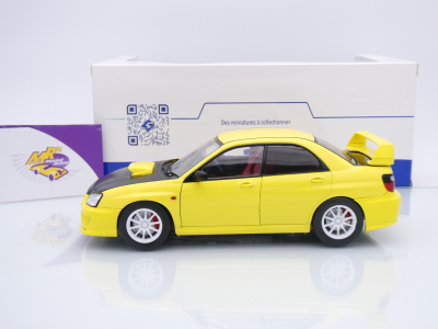 Preview: Solido S1812302 # Subaru Impreza WRX STI Baujahr 2003 " gelb-schwarz " 1:18