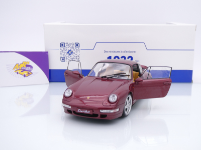 Preview: Solido S18010102 # Porsche 911 993 Turbo Baujahr 1997 " dunkelrotmetallic " 1:18