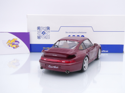 Preview: Solido S18010102 # Porsche 911 993 Turbo Baujahr 1997 " dunkelrotmetallic " 1:18