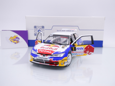 Preview: Solido S1808308 # Peugeot 306 Maxi #1 Rallye du Var 2017 " Loeb - Red Bull " 1:18