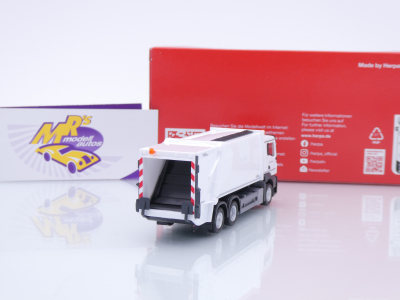 Preview: Herpa 319010 # MAN TGS NN Pressmüllfahrzeug weiß " FAUN VARIOPRESS " 1:87