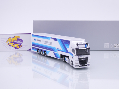 Preview: Herpa 959308 # MAN TGX GX 2/3-achs Kühlkoffer-Sattelzug " Blank Transporte " 1:87