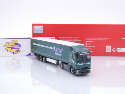 Preview: Herpa 319072 # Mercedes-Benz Actros 2/3-achs Gardinenplanen-SZ " Oppel Ansbach " 1:87