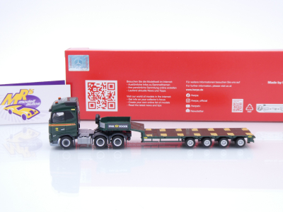 Preview: Herpa 318853 # Volvo FH GL 3/5-achs Semitieflade-Sattelzug " Emil Egger Schweiz " 1:87