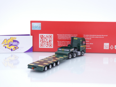 Preview: Herpa 318853 # Volvo FH GL 3/5-achs Semitieflade-Sattelzug " Emil Egger Schweiz " 1:87