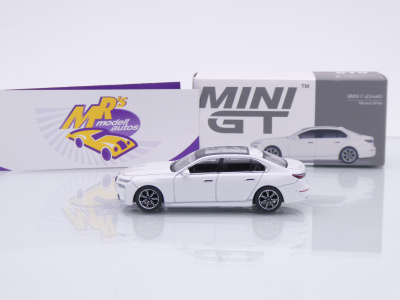 Preview: TSM MINI GT MGT00819-L # BMW i7 xDrive 60 LHD " Mineral White " 1:64