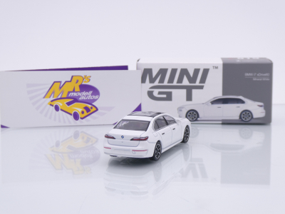 Preview: TSM MINI GT MGT00819-L # BMW i7 xDrive 60 LHD " Mineral White " 1:64