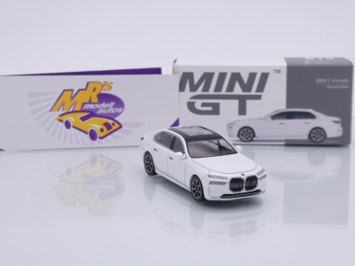 Preview: TSM MINI GT MGT00819-L # BMW i7 xDrive 60 LHD " Mineral White " 1:64