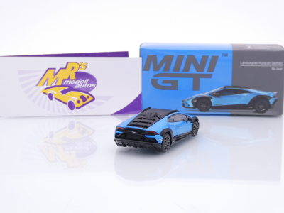 Preview: TSM MINI GT MGT00807-L # Lamborghini Huracan Sterrato LHD " Blu Aegir " 1:64