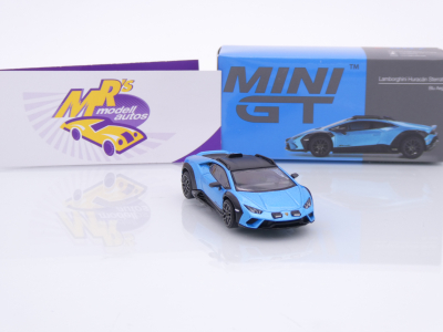 Preview: TSM MINI GT MGT00807-L # Lamborghini Huracan Sterrato LHD " Blu Aegir " 1:64