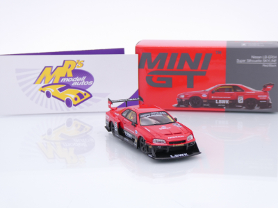 Preview: TSM MINI GT MGT00843-L # Nissan Skyline GT-R (R34) #5 LB-ER34 Super Silhouette " Liberty Walk " 1:64