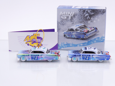 Preview: TSM MINI GT MGT00888-L # 2er Set Lincoln Capri 1954 " Christmas Hot Rod 2024 by Tim Sadchikov " 1:64