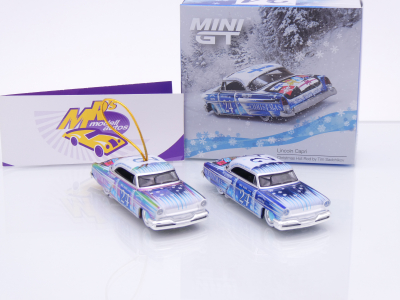 Preview: TSM MINI GT MGT00888-L # 2er Set Lincoln Capri 1954 " Christmas Hot Rod 2024 by Tim Sadchikov " 1:64