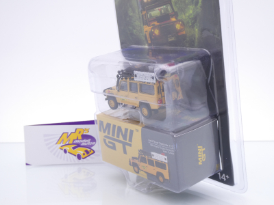 Preview: TSM MINI GT MGT00856-BL # Land Rover Defender 110 Camel Trophy Amazon 1989 " Team Turkey " 1:64