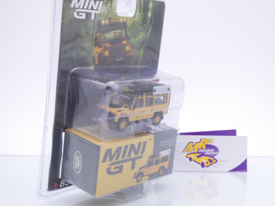 Preview: TSM MINI GT MGT00856-BL # Land Rover Defender 110 Camel Trophy Amazon 1989 " Team Turkey " 1:64
