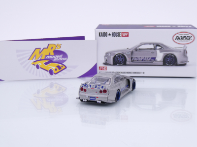 Preview: TSM MINI GT KHMG143 # Nissan Skyline GT-R (R34) " Kaido House - Kaido Works Shinjuku V1 " 1:64