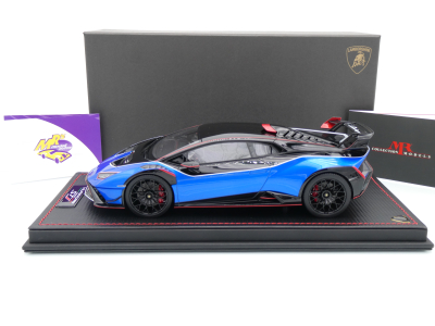 Preview: MR Collection LAMBO063 # Lamborghini Huracan STJ Baujahr 2023 " Blu Eliadi " 1:18