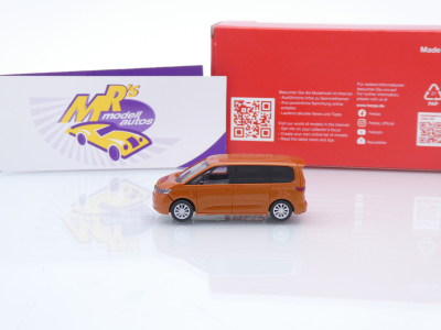 Preview: Herpa 431156 # Volkswagen VW T7 Multivan Baujahr 2021 " orangemetallic " 1:87