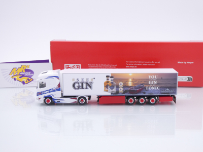 Preview: Herpa 319034 # DAF XG+ Kühlkoffer-Sattelzug " Aurich & Söhne / See Gin " 1:87