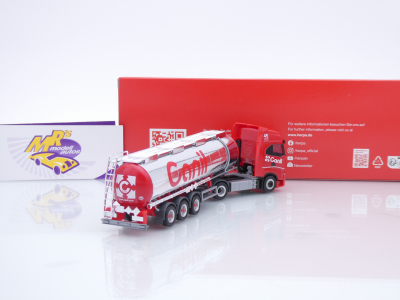 Preview: Herpa 319041 # Iveco S-Way Chemietank-Sattelzug rot-chrom " Canil " 1:87