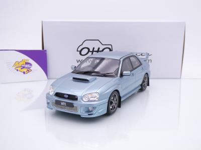 Ottomobile OT1114 # Subaru Impreza WRX STI WR1 Baujahr 2003 " hellblaumetallic " 1:18