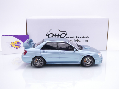 Preview: Ottomobile OT1114 # Subaru Impreza WRX STI WR1 Baujahr 2003 " hellblaumetallic " 1:18