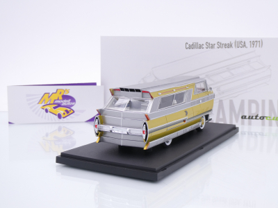 Preview: Autocult 09022 # Cadillac Star Streak Baujahr 1971 " goldmetallic-silber " 1:43