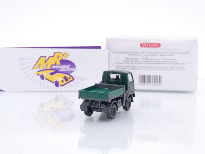 Preview: Wiking 0369 03 # Mercedes-Benz Unimog U20 + Ladekran Baujahr 2007 " Moosgrün " 1:87