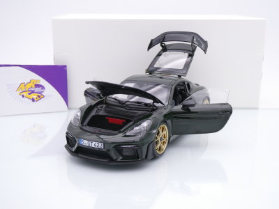 Norev 187250 # Porsche Cayman GT4 RS Weissach Package Baujahr 2023 " Brewstergrün-Carbon " 1:18