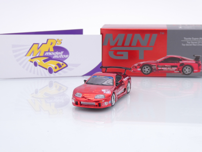 TSM MINI GT MGT01132-L # Toyota Supra A80 Top Secret GT-300 2014 RHD " Top Secret Red Chrome " 1:64