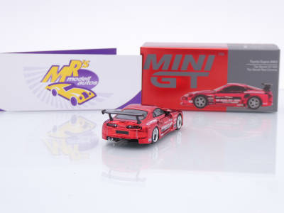 Preview: TSM MINI GT MGT01132-L # Toyota Supra A80 Top Secret GT-300 2014 RHD " Top Secret Red Chrome " 1:64