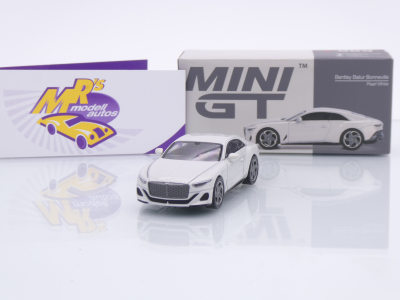 TSM MINI GT MGT00969-L # Bentley Batur Bonneville 2022 LHD " White Pearl Metallic " 1:64