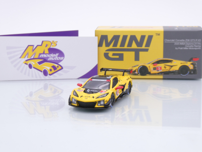 TSM MINI GT MGT01168-L # Chevrolet Corvette Z06 GT3 24h Daytona 2025 " Sims - Garcia - Juncadella " 1:64