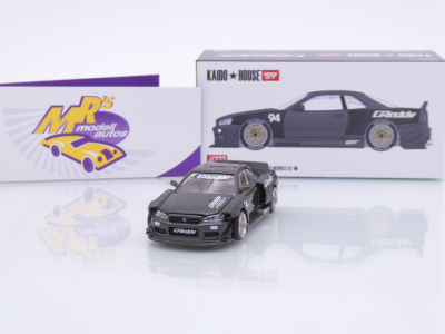 TSM MINI GT KHM222 # Nissan Skyline GT-R R34 1999 " Kaido House GReddy V2 " 1:64