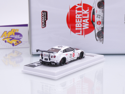 Preview: Tarmac Works T64-090-WH # Nissan Skyline GT-R R35  Öl Dose " Liberty Walk " 1:64