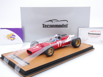 Tecnomodel TMD18-318C # Ferrari 312 F1 #17 Monaco GP 1966 " John Surtees " 1:18
