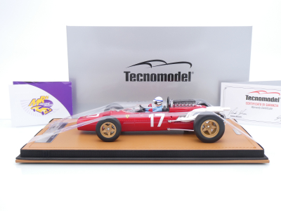 Preview: Tecnomodel TMD18-318C # Ferrari 312 F1 #17 Monaco GP 1966 " John Surtees " 1:18