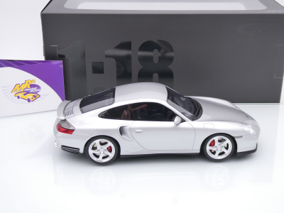 Preview: GT Spirit GT567 # Porsche 911 (996.2) Turbo Baujahr 2001 " silbermetallic " 1:18