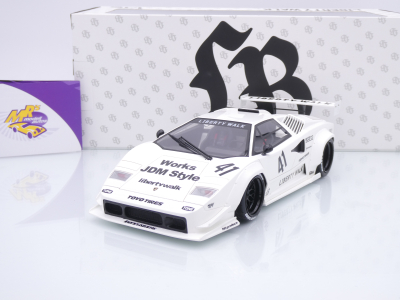 GT Spirit Z356-WH # Lamborghini Countach LB-Works #41 Baujahr 2023 " Liberty Walk " 1:18