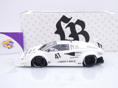 Preview: GT Spirit Z356-WH # Lamborghini Countach LB-Works #41 Baujahr 2023 " Liberty Walk " 1:18
