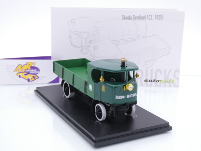 Preview: Autocult 11021-2 # Skoda Sentinel Pritschen-LKW Baujahr 1925 " dunkelgrün " 1:43
