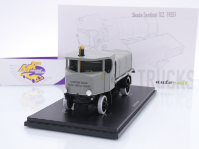 Autocult 11021-1 # Skoda Sentinel Tank-LKW Baujahr 1925 " hellgrau " 1:43