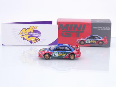 Preview: TSM Mini GT MGT01211-L # Subaru Impreza Rallye Neuseeland 2000 " Possum" Bourne - Craig Vincent " 1:64