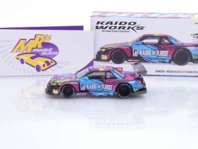 Preview: TSM MINI GT KHMG284 # Nissan Silvia S13-R 1991 " Kaido House - Splash V1 " 1:64